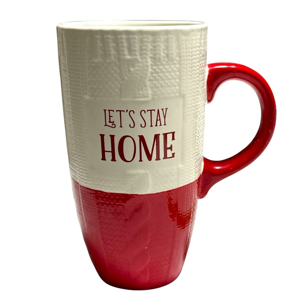 Belle‎ Maison Sweater “Let's Stay Home” Tall 20 oz Latte Mug